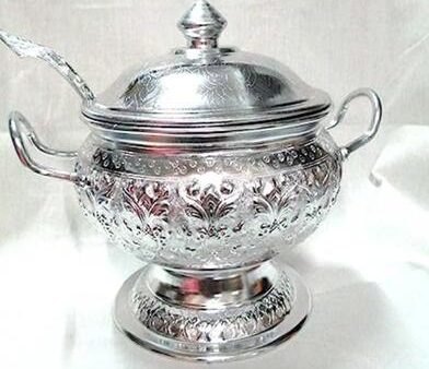 Thai Design Aluminum Rice Serving Bowl/Size 20cm